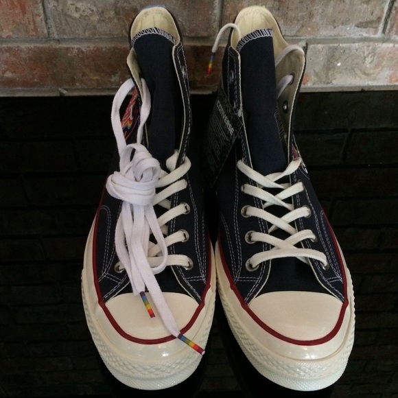 Converse navy rainbow high tops - Picture 4 of 5